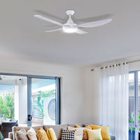 Brilliant White Vector-III 52’’ AC Ceiling Fan with CCT LED Light