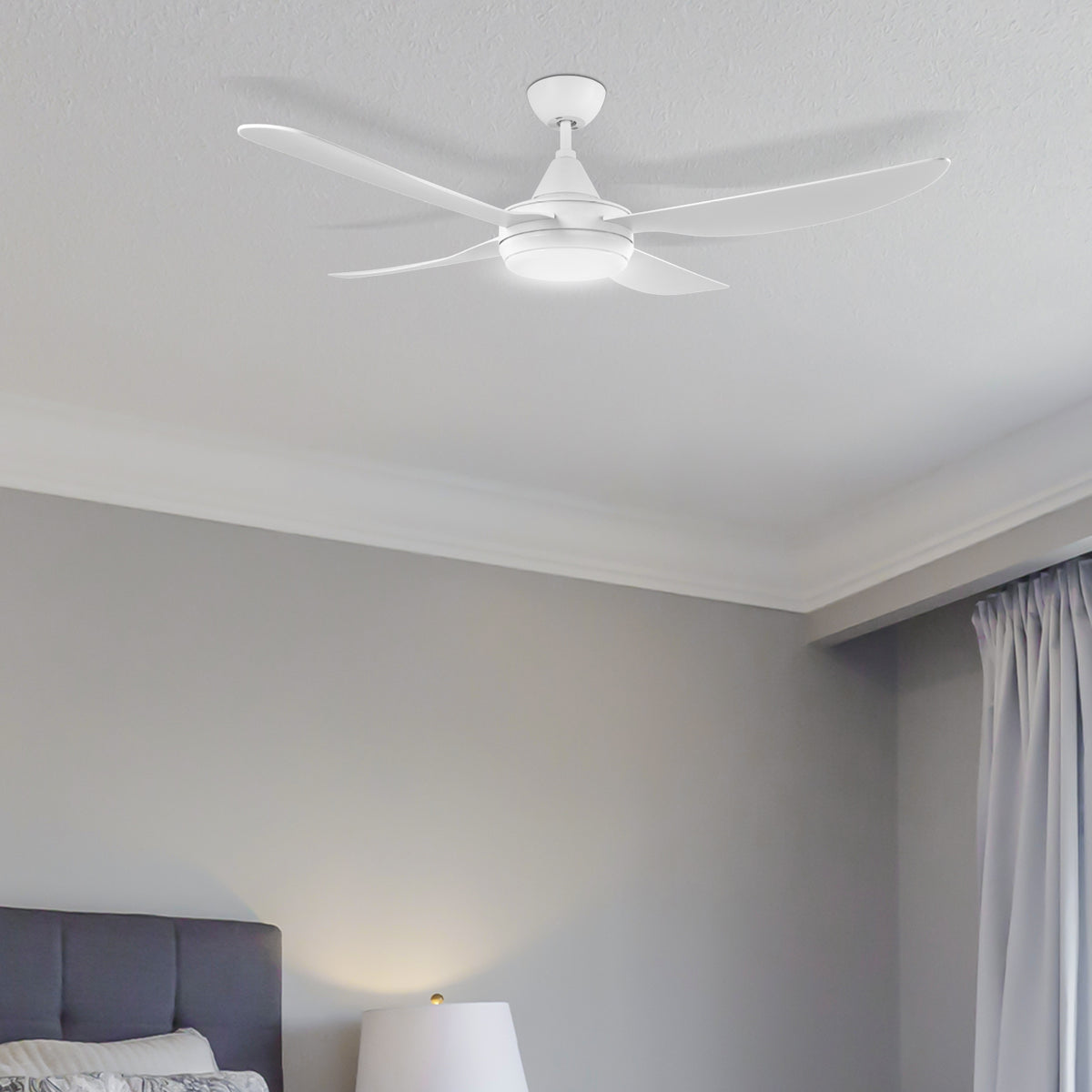 Vector Fan White Brilliant White Vector-III 52’’ AC Ceiling Fan with CCT LED Light