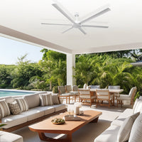 Brilliant White Colossus 84" DC Ceiling Fan 6-Blade