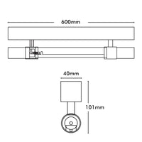 Brilliant Spa Matt White 60cm Vanity Light
