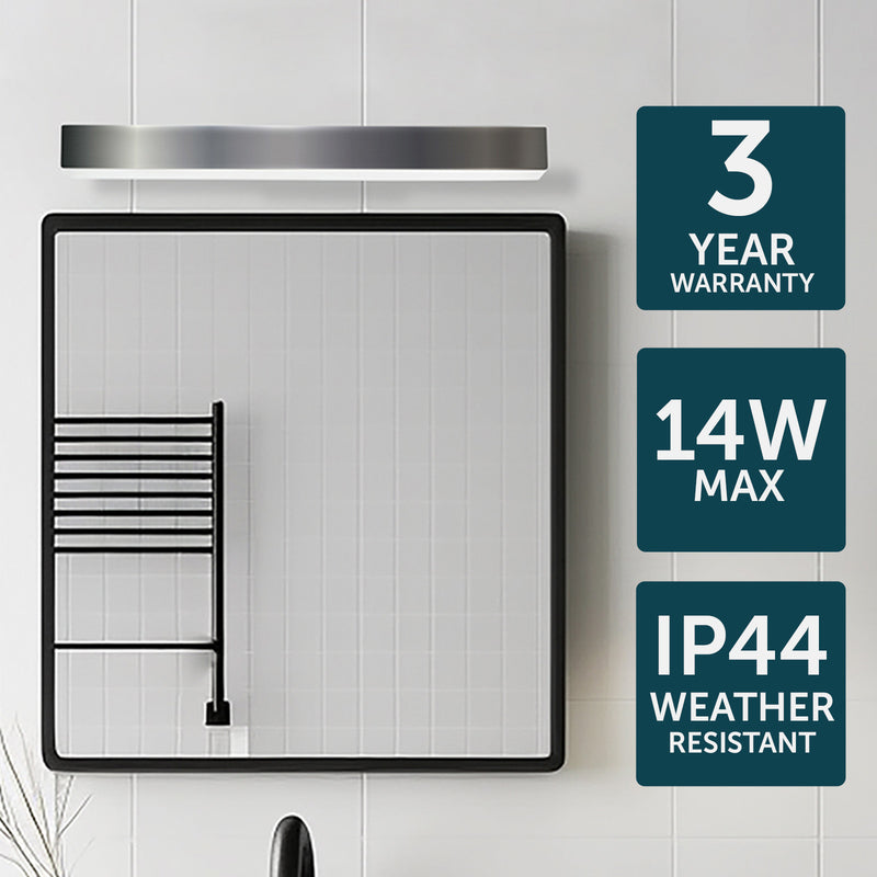 Brilliant Izzie Contemporary Chrome LED Vanity Light