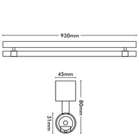 Brilliant Arista Brass 93cm LED Vanity Light