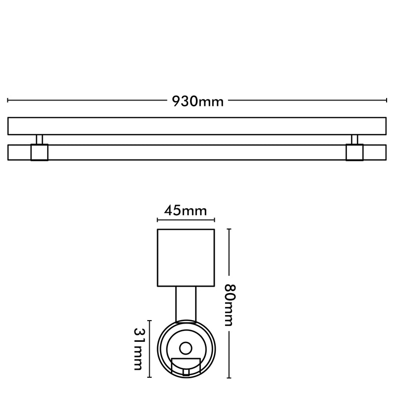 Brilliant Arista Brass 93cm LED Vanity Light