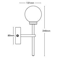 Brilliant Wanda Chrome Wall Vanity Light