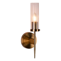 Brilliant Eternal Satin Brass Fluted Glass And Vanity Light