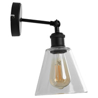 Brilliant Paige Matt Black Glass Vanity Light