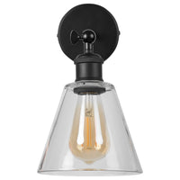 Brilliant Paige Matt Black Glass Vanity Light