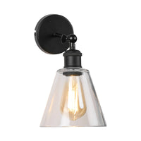 Brilliant Paige Matt Black Glass Vanity Light