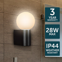 Brilliant Starlet Matt Black Classic Ball Starlet Vanity Light