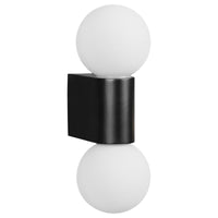 Brilliant Starlet Matt Black  Double Wall Vanity Light