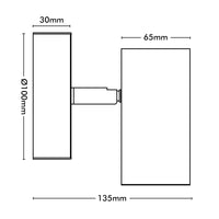 Brilliant Remy White Adjustable LED Vanity Light