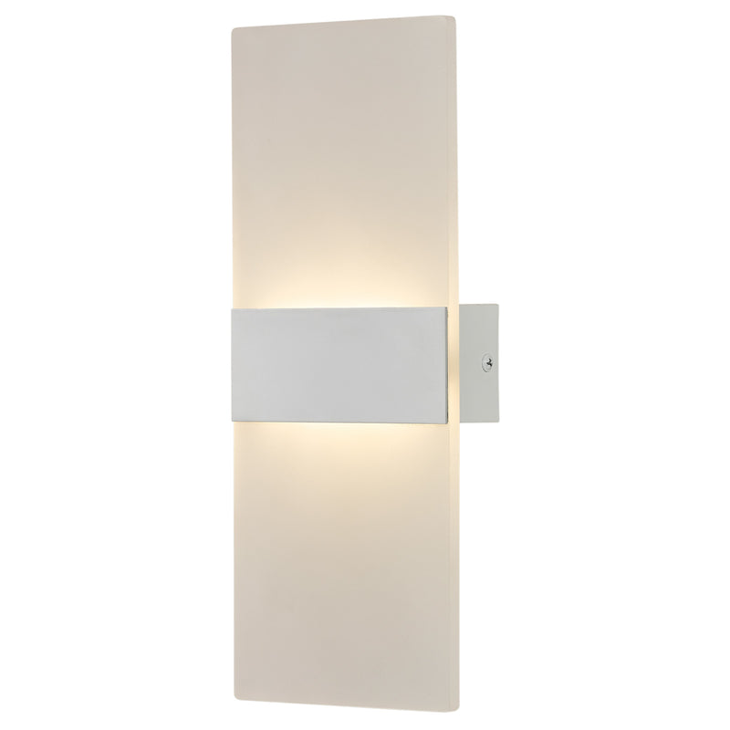 Brilliant Wisher Matt White LED Modern Wall Light