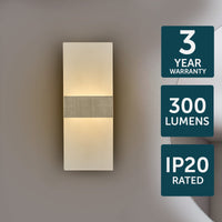 Brilliant Wisher Matt White LED Modern Wall Light