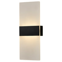 Brilliant Wisher Matt Black LED Modern Wall Light