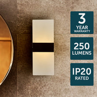 Brilliant Wisher Matt Black LED Modern Wall Light