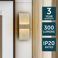 Brilliant Wisher Brushed Nickel LED Modern Wall Light