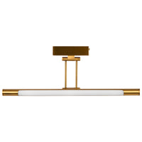 Brilliant Carlo Brass Tri Colour LED Adjustable Picture And Vanity Light