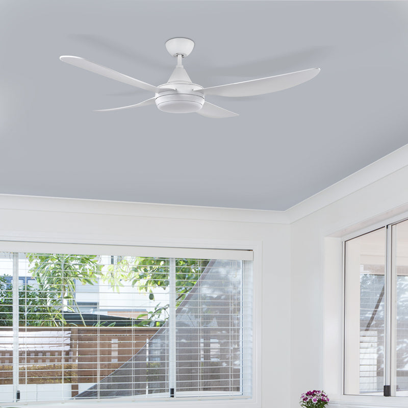 Brilliant White Vector-II 56'' AC 4-Blade Ceiling Fan with LED CCT Light