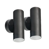 Brilliant Black Coolum Project Modern Wall Light LED - Twin Pack