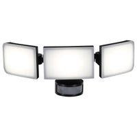 Brilliant Black Fortress Triple Security Light