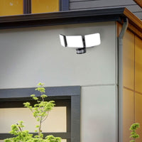 Brilliant Black Fortress Triple Security Light