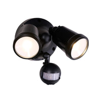 Brilliant Black Raptor III LED DIY Twin Security Light with Sensor