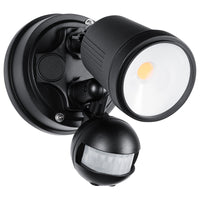 Brilliant Black Raptor III Single LED Sensor Light