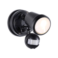 Brilliant Black Raptor III Single LED Sensor Light