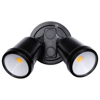 Brilliant Black Raptor III Twin Flood Light