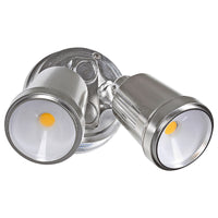 Brilliant Satin Nickel Raptor III Twin Flood Light