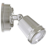 Brilliant Satin Nickel Raptor III Twin Flood Light