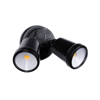 Brilliant Black Raptor III Twin Flood Light