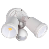 Brilliant Beige Raptor III Twin Security Light with Sensor