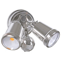 Brilliant Nickel Raptor III Twin Security Light with Sensor