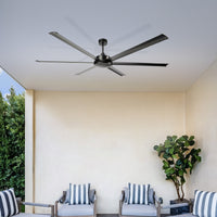 Brilliant Black Colossus 120" DC Ceiling Fan 6-Blade