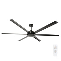 Brilliant Black Colossus 120" DC Ceiling Fan 6-Blade