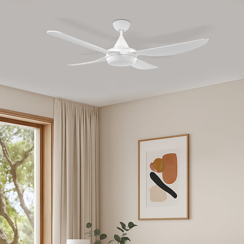 Vector Fan White Brilliant White Vector 48’’ DC Ceiling Fan with CCT LED Light