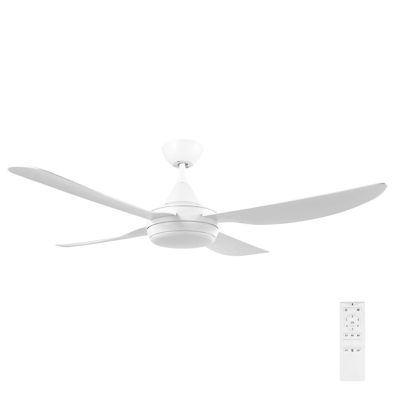Brilliant White Vector 52'' DC 4-Blade Ceiling Fan with Light