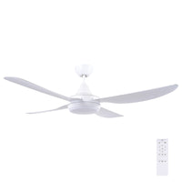 Brilliant White Vector 52'' DC 4-Blade Ceiling Fan with Light