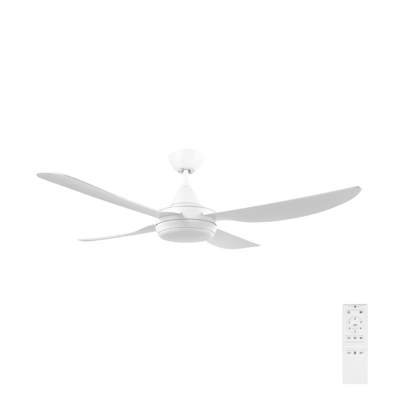 Vector Fan White Brilliant White Vector 56'' DC Ceiling Fan with Light