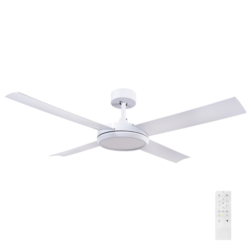 Brilliant Inaya White 132cm DC Ceiling Fan with CCT LED Light And Remote