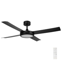 Brilliant Inaya Black 132cm DC Ceiling Fan with CCT LED Light And Remote