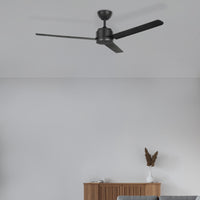 Brilliant Black Solana 52" AC ABS Ceiling Fan