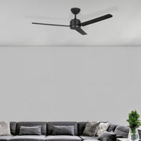 Brilliant Black Solana 52" DC ABS Ceiling Fan with Remote Control