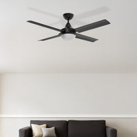 Brilliant 48” AC Black Cairns  Ceiling Fan With B22 Light