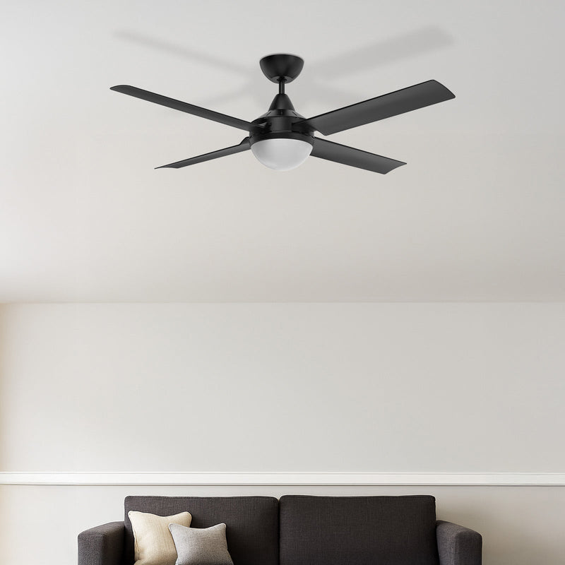 Brilliant 48” AC Black Cairns  Ceiling Fan With B22 Light