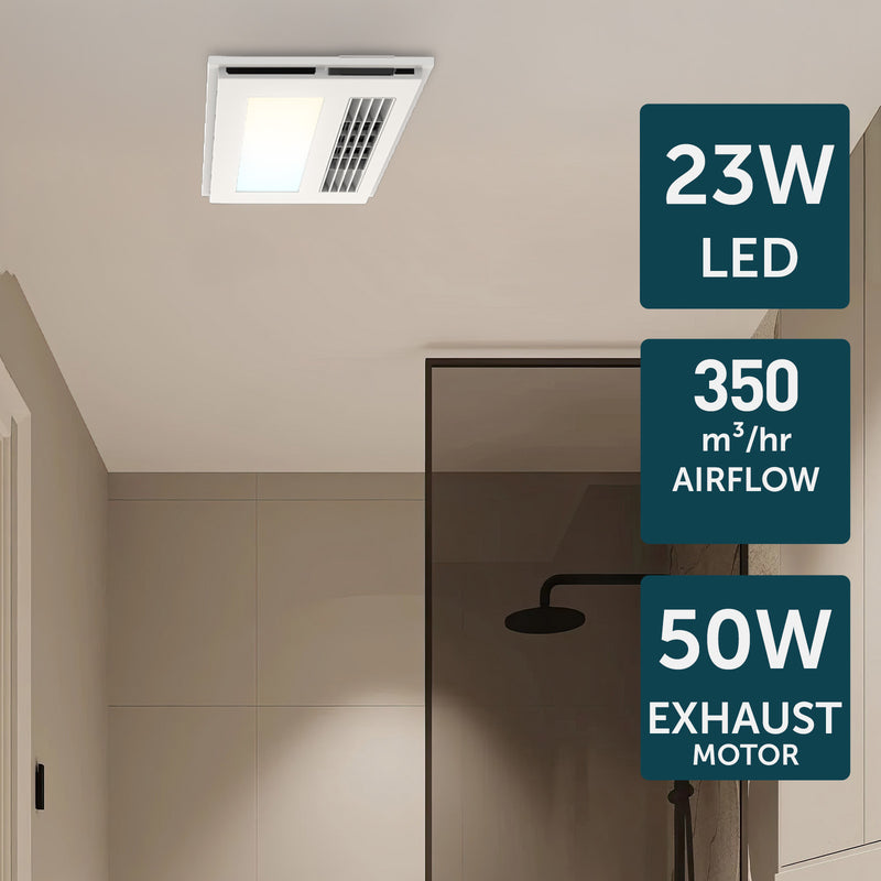 Brilliant White Nevada 4-In-1 Bathroom Heater