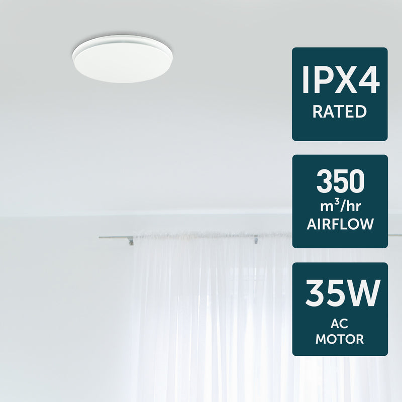 Brilliant White Talon Promax Round ø270mm Exhaust Fan