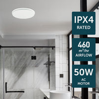 Brilliant White Talon Promax Round ø330mm Exhaust Fan