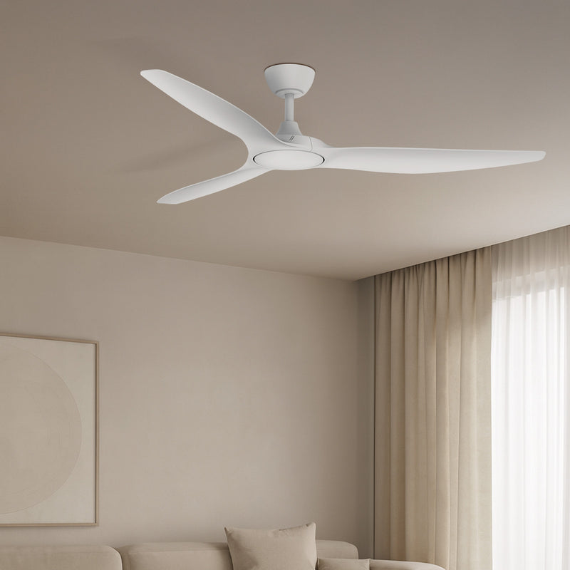 Brilliant 60" White Fantastic 3-Blade DC Ceiling Fan